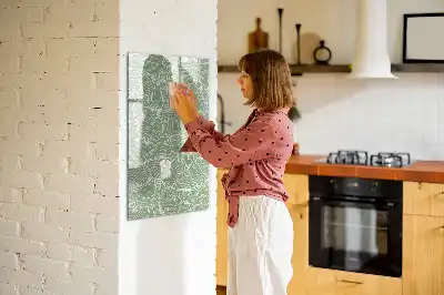 Magnetická tabule na kreslení vzor s velkými listy