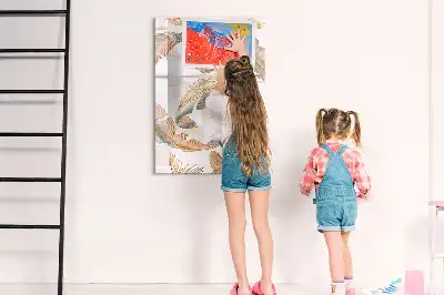 Magnetická popisovací tabule vzor ptačích patek