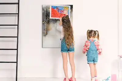 Magnetická tabule na kreslení v designu mramorové abstrakce