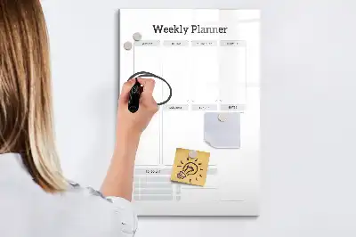 Týdenní plánovač magnetická tabule na kreslení