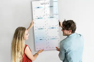 Magnetická popisovací tabule bílá deska