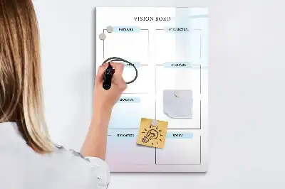 Magnetická popisovací tabule bílá deska