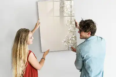 Magnetická popisovací tabule s motivem jemných květin