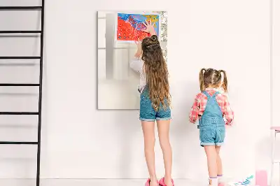 Magnetická popisovací tabule s motivem jemných květin