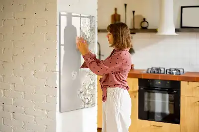 Magnetická popisovací tabule s motivem jemných květin