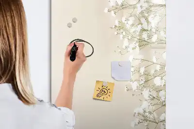 Magnetická popisovací tabule s motivem jemných květin