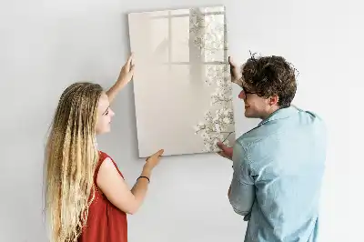 Magnetická popisovací tabule s motivem jemných květin