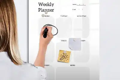 Magnetická popisovací tabule týdenní plánovač