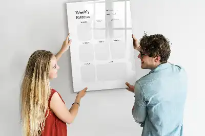 Magnetická popisovací tabule týdenní plánovač