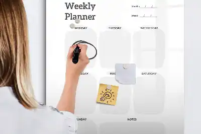 Magnetická popisovací tabule týdenní plánovač