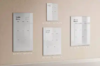 Magnetická popisovací tabule týdenní plánovač