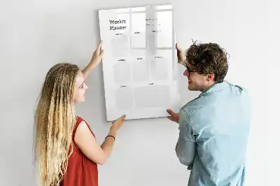 Magnetická popisovací tabule týdenní plánovač