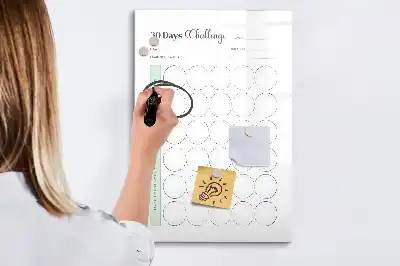 Magnetická popisovací tabule plánovač výzev