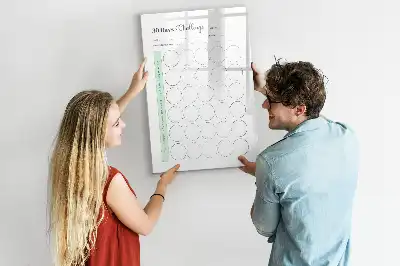 Magnetická popisovací tabule plánovač výzev