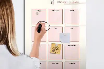 Narozeninový kalendář magnetická popisovací tabule
