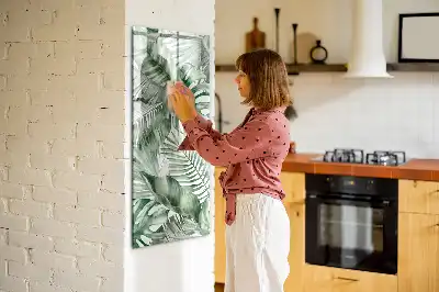 Magnetická tabule na kreslení s motivem akvarelových listů