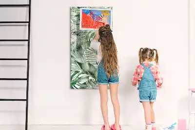 Magnetická tabule na kreslení s motivem akvarelových listů