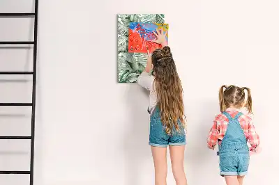 Magnetická tabule na kreslení s motivem akvarelových listů
