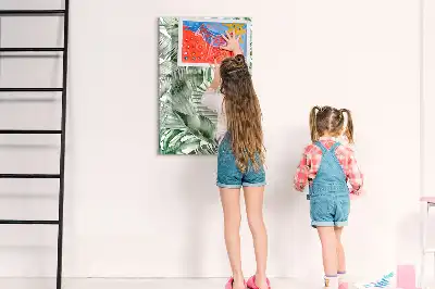Magnetická tabule na kreslení s motivem akvarelových listů