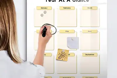 Magnetická popisovací tabule roční plánovač
