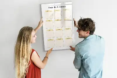 Magnetická popisovací tabule roční plánovač
