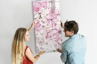 Magnetická popisovací tabule s motivem růží