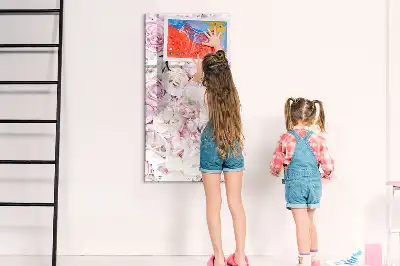 Magnetická popisovací tabule s motivem růží