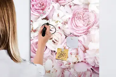 Magnetická popisovací tabule s motivem růží