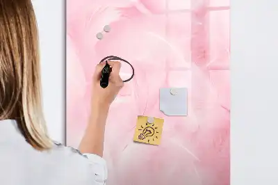 Magnetická popisovací tabule motiv jemná pírka