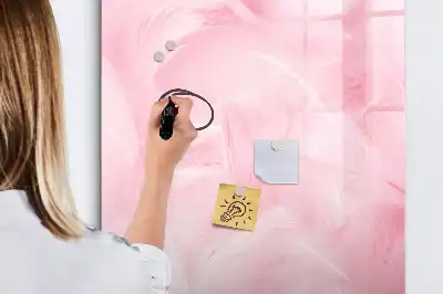 Magnetická popisovací tabule motiv jemná pírka