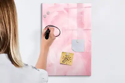 Magnetická popisovací tabule motiv jemná pírka
