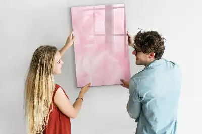 Magnetická popisovací tabule motiv jemná pírka