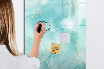 Magnetická popisovací tabule s motivem mramorové abstrakce