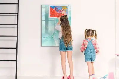 Magnetická popisovací tabule s motivem mramorové abstrakce