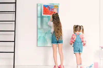 Magnetická popisovací tabule s motivem mramorové abstrakce