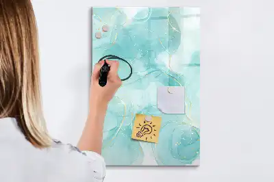 Magnetická popisovací tabule s motivem mramorové abstrakce