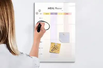 Magnetická popisovací tabule plánovač jídelníčku