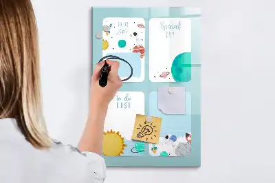 Magnetická tabule na kreslení galaktický plánovač