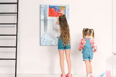 Magnetická popisovací tabule skica květiny