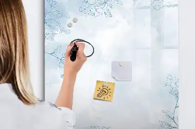 Magnetická popisovací tabule skica květiny