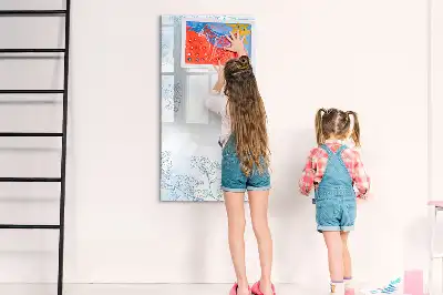 Magnetická popisovací tabule skica květiny