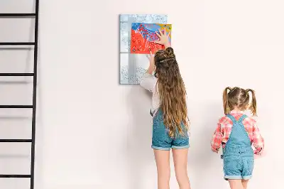 Magnetická popisovací tabule skica květiny