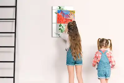 Magnetická tabule na kreslení se sítinovými listy