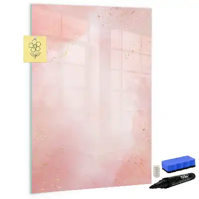 Magnetická popisovací tabule v designu růžového mramoru