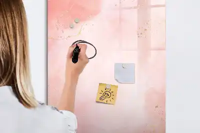 Magnetická popisovací tabule v designu růžového mramoru