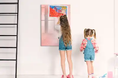 Magnetická popisovací tabule v designu růžového mramoru