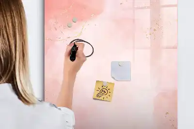 Magnetická popisovací tabule v designu růžového mramoru