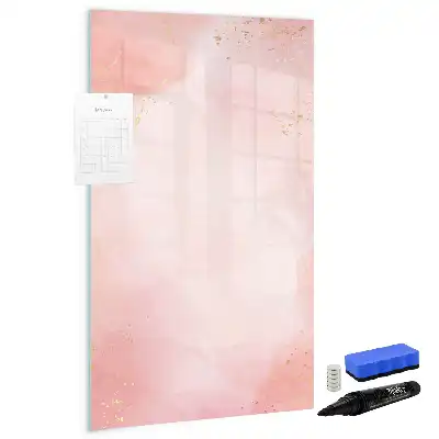 Magnetická popisovací tabule v designu růžového mramoru