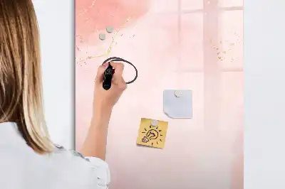 Magnetická popisovací tabule v designu růžového mramoru