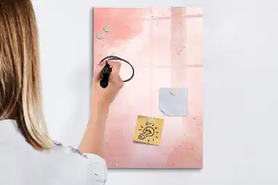 Magnetická popisovací tabule v designu růžového mramoru